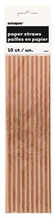 Rose Gold Foil Paper Straws 10 Pack