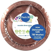 Rose Gold Round Dinner Plate 20Pk Alp