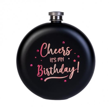 Round Flask Rose Gold Bday