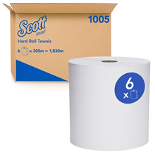 SCOTT ROLL HAND TOWEL HARD 1PLY 305M 6CTN 1005