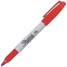 SHARPIE PERMANENT MARKER BULLET POINT FINE 10MM RED