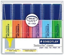 STAEDTLER 364 WP6 TEXTSURFER CLASSIC HIGHLIGHTERS WALLET 6