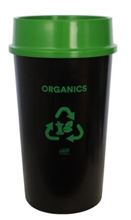Sabco Bin Recycling Bottles  Cans With Green Lid 60L