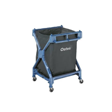 Scissor Trolley Oates Blue Plastic with Grey Bag
