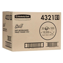 Scott Toilet Tissue Interleaved 1PLY 500SH 36CTN 4321