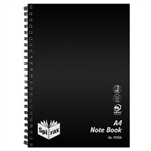 Spirax P595a Notebook Polypropylene Spiral Blk A4
