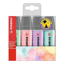 Stabilo Boss Highlighter Pastel 4PK