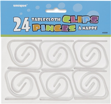 Tablecover Clips Clear 24 Pack