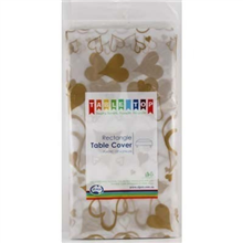 Tablecover Rectangular Gold Hearts