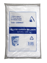 Tailored Garbage Bag Heavy Duty 120L Clear 50 Pack