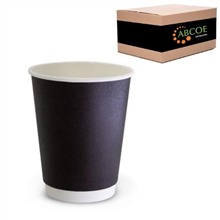 Tailored Hot Cup 12OZ DWall Black 500CTN