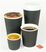 Tailored Hot Cup 12Oz Triple Wall Charcoal 500Ctn