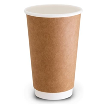 Tailored Hot Cup 16OZ DWall Kraft 25PK