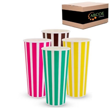 Tailored Paper Cup 24oz Candy Stripe 500CTN
