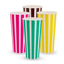 Tailored Paper Cup 24oz Candy Stripe 25PK