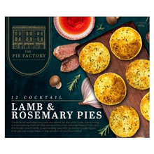 The Pie Factory Cocktail Pies Lamb  Rosemary 12PK