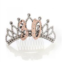 Tiara 30th Rose Gold  Silver