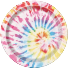 Tie Dye Swirl Plate 9 8pk