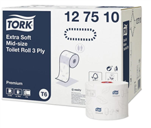 Tork Toilet Paper Roll Mid Size Premium 3Ply 70M 27Ctn