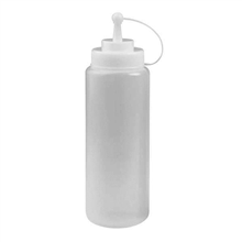 Trenton Squeeze Bottle 1 Litre Wide Mouth With Lid Clear