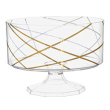 Trifle Container Plastic Gold  Small