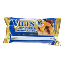 Vilis Beef  Mushroom Pies 340g 4PK