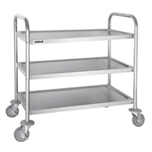 Vogue Stainless Steel 3 Tier Trolley