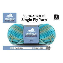Whisper Yarn 1ply Pacific Blue 50g