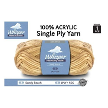 Whisper Yarn 1ply Sandy Beach 50g