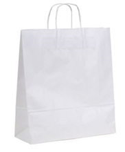 White Paper Bag Twisted Handle Extra Small 305x220mm 10 Pack