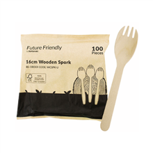 Wooden Sporks Brown 100PK