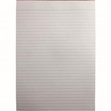 Writer Bank Pad Ruled 50Gsm 100Sh A5 White 