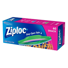 Ziploc Snack Bag 60Pk