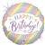 BALLOON FOIL 18 PASTEL BIRTHDAY STRIPES UNINFLATED