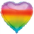 BALLOON FOIL 18 RAINBOW HEART 576001 UNINFLATED