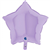 BALLOON FOIL 18 STAR MATTE LILAC UNINFLATED