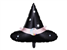 BALLOON FOIL 19 HALLOWEEN BLACK WITCH HAT UNINFLATED
