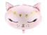 BALLOON FOIL 19 PINK CAT WITH STARS UNINFLATED