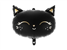 BALLOON FOIL 24 BLACK CAT WITH GOLD UNINFLATED