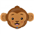 BALLOON FOIL 28 Monkey Head Uninflated