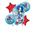 BALLOON FOIL BOUQUET SONIC 5PK UNINFLATED