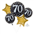 BALLOON FOIL BOUQUET SPARKLING 70TH 5PK UNINFLATED