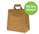 BROWN PAPER BAG FLAT HANDLE 280X280X150MM 250CTN