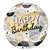 Balloon Bubble 18 Happy Birthday Black  Gold