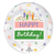 Balloon Bubble 18 Happy Birthday Cake Slice