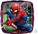 Balloon Foil 18 Spiderman Animated Square Uninflated