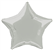 Balloon Foil 18 Star Silver Uninflated