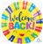 Balloon Foil 18 Welcome Back Colourful Stripes Uninflated