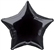 Balloon Foil 20 Star Black Uninflated