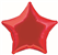 Balloon Foil 20 Star Red Uninflated